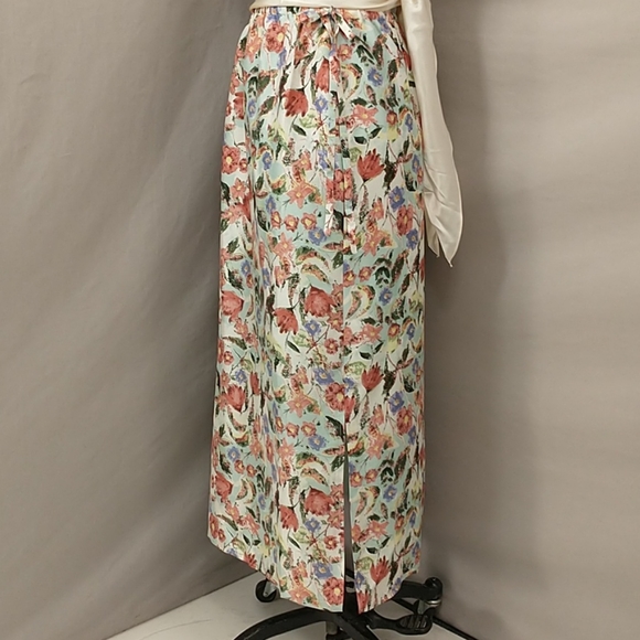 Silk Floral Maxi Long Skirt Jeanine Dray French Flair Excellent Quality & Cond. - Picture 3 of 9
